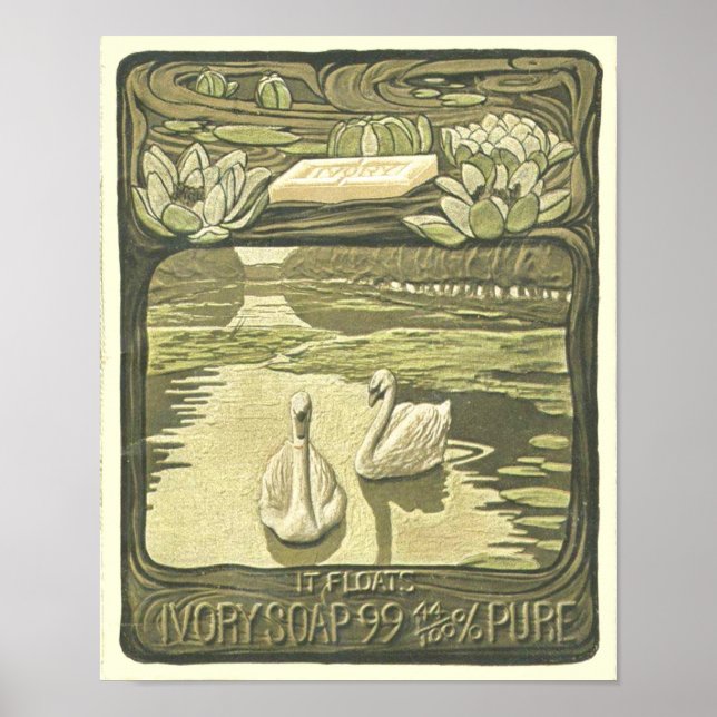 Tvål och tvål med 2 Svanar Poster (Framsidan)