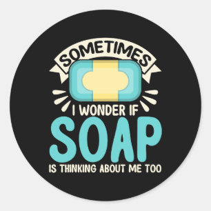 Tvål Skapar Älskare I om Soap Maker Runt Klistermärke