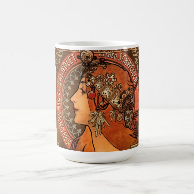 Tvålfabrik av Bagnolet - Alphonse Mucha Kaffemugg (Center)
