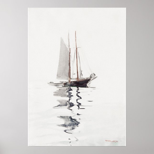 Tvåmastad skonare med dory (1894)  poster (Framsidan)