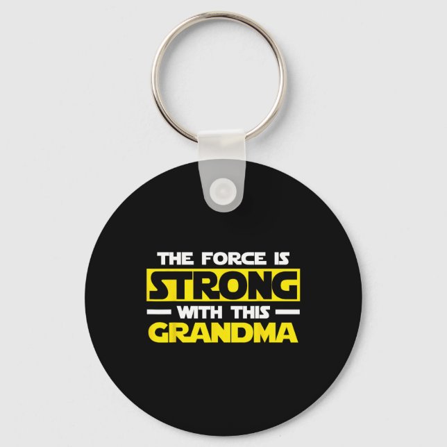 Tvången är stark med min mormor nyckelring (Framsida)