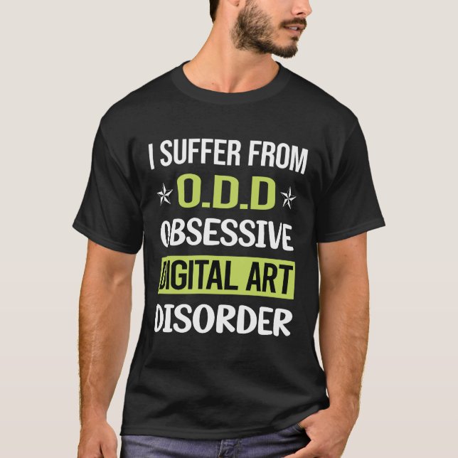 Tvångsam digital konst i Kärlek T Shirt (Framsida)