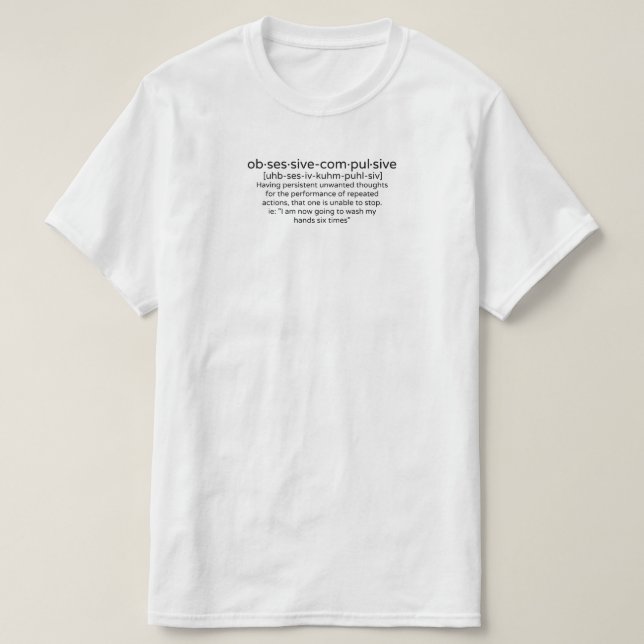 Tvångsam och tvingande definitionsfunktion för per t shirt (Design framsida)