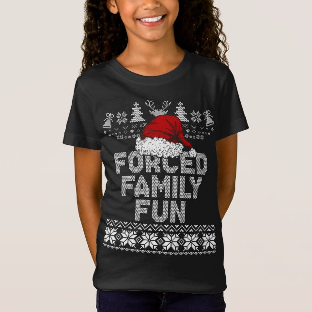 Tvångsfamiljen Julafton Roligt Sarcastic Funny San T Shirt (Framsida)