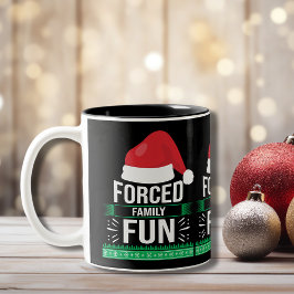 Tvångsfamiljens Roligt jul Humor Två-Tonad Mugg