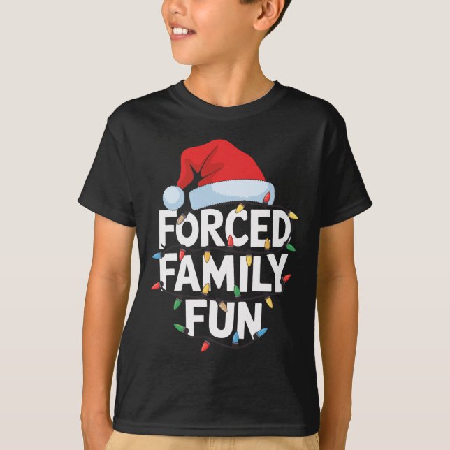 Tvångsfamiljens Roligt jul T Shirt (Framsida)
