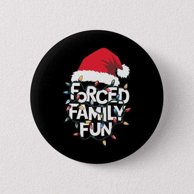 Tvångsfamiljens Roligt Sarcastic jul Funny Julafto Knapp (Framsida)