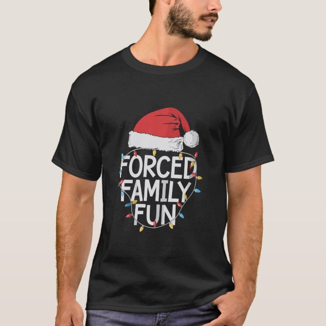 Tvångsfamiljens Roligt Sarkastic-julfonen T Shirt (Framsida)
