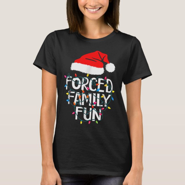 Tvångsfamiljens Roligt Sarkastic-julfonen T Shirt (Framsida)