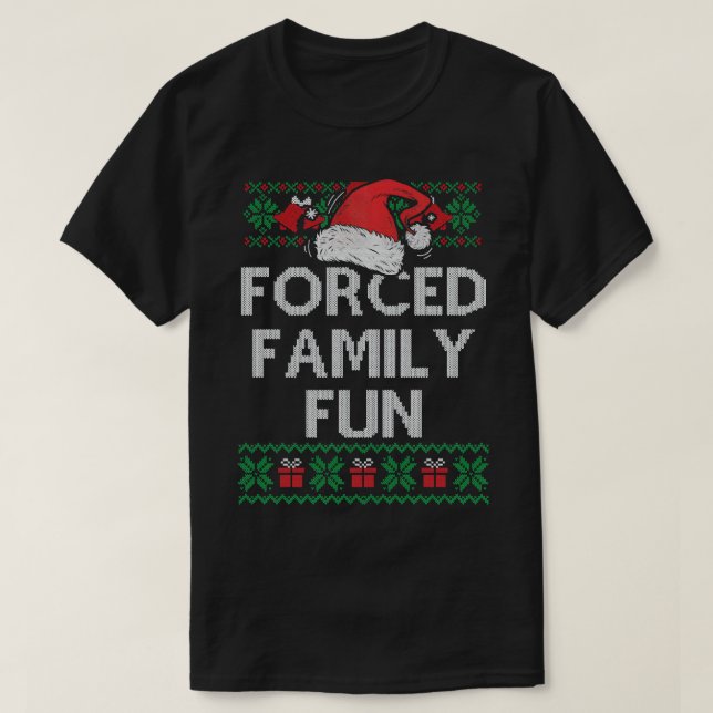 Tvångsfamiljens Roligt Sarkastic Vuxen Den roliga  T Shirt (Design framsida)