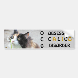 Tvångsmässig Calicooordning för OCD Bildekal