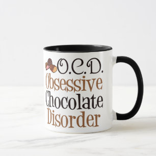 Tvångsmässig chokladoordning mugg
