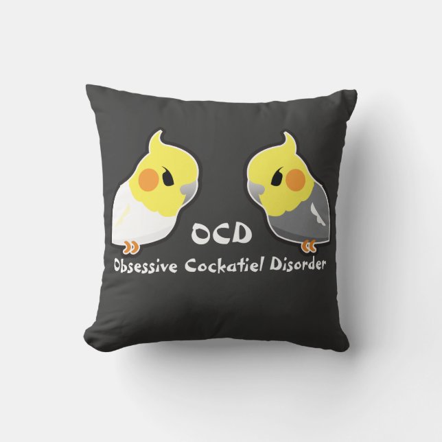 Tvångsmässig Cockatieloordning Kudde (Framsida)