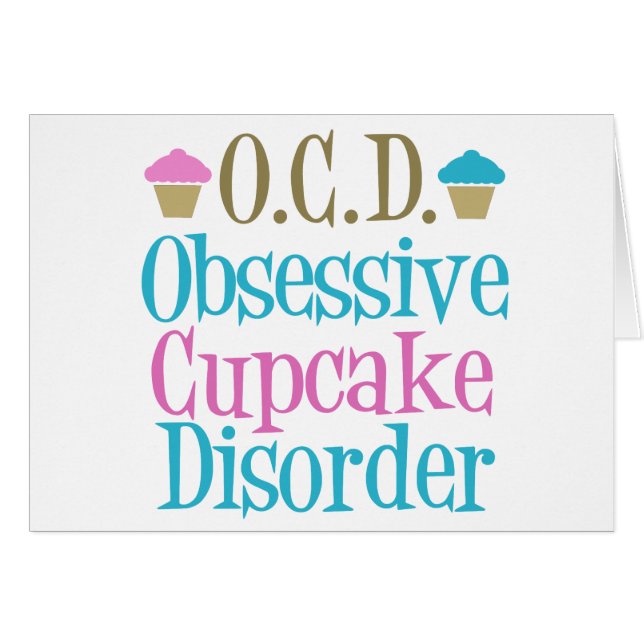 Tvångsmässig Cupcake-störning Hälsningskort (Framsidan Horizontal)