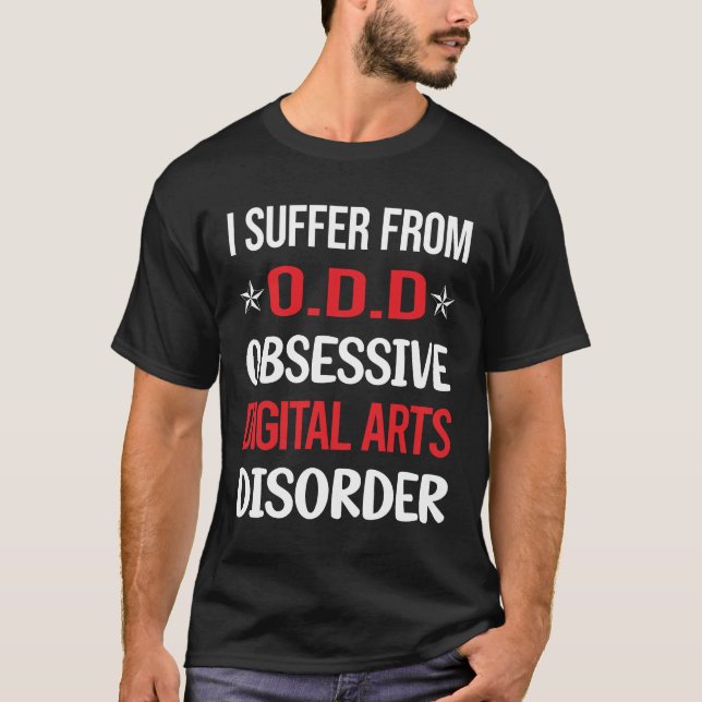 Tvångsmässig Digital Konst Arts T Shirt (Framsida)