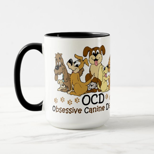 Tvångsmässig hund- oordning för OCD Mugg (Vänster)