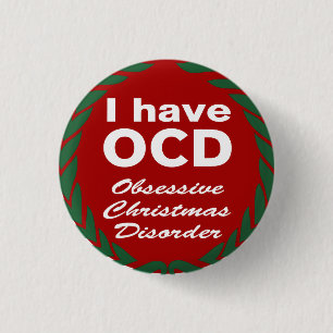 Tvångsmässig juloordning för OCD Knapp