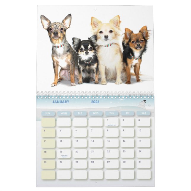 Tvångsmässig kalender för Chihuahuaoordning 2012 (Jan 2026)