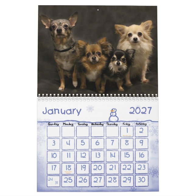 Tvångsmässig kalender för Chihuahuaoordning 2015 (Jan 2027)