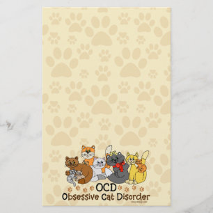 Tvångsmässig kattoordning för OCD Brevpapper
