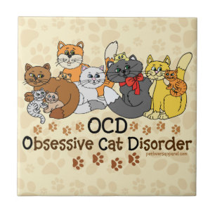 Tvångsmässig kattoordning för OCD Kakelplatta