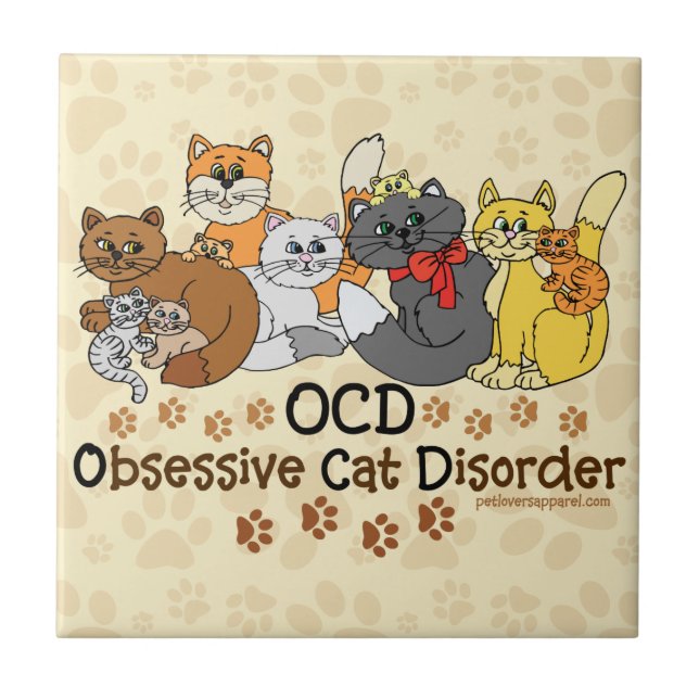 Tvångsmässig kattoordning för OCD Kakelplatta (Framsidan)