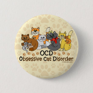 Tvångsmässig kattoordning för OCD Knapp