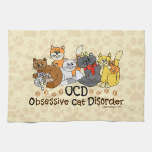 Tvångsmässig kattoordning för OCD Kökshandduk