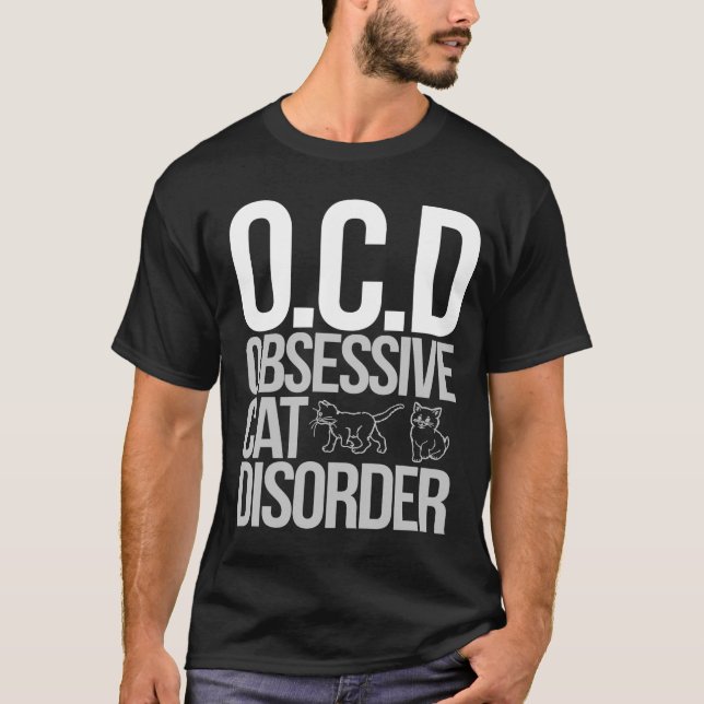 Tvångsmässig kattoordning t shirt (Framsida)