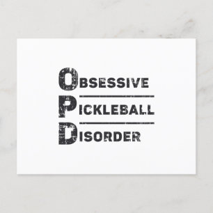 Tvångsmässig Pickleball Störning Pickleball Presen Vykort