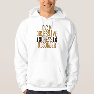 Tvångsmässig schackoordning sweatshirt med luva