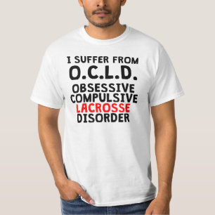Tvångsmässig tvångsmässig Lacrosseoordning Tee Shirt