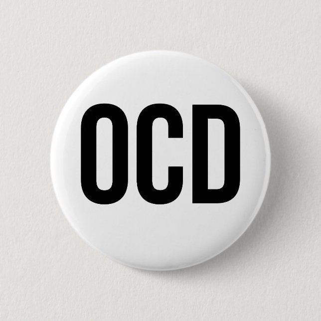 Tvångsmässig tvångsmässig oordning för OCD Knapp (Framsida)