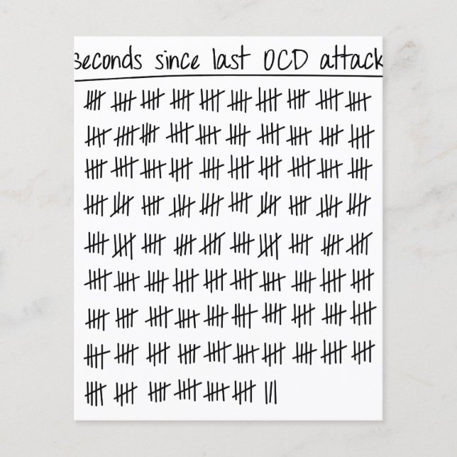 tvångssyndrom OCD tally Flygblad (Framsidan)