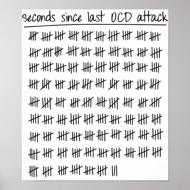 tvångssyndrom OCD tally Poster (Framsidan)