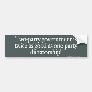 Tvåparti- Dictarorship bildekal
