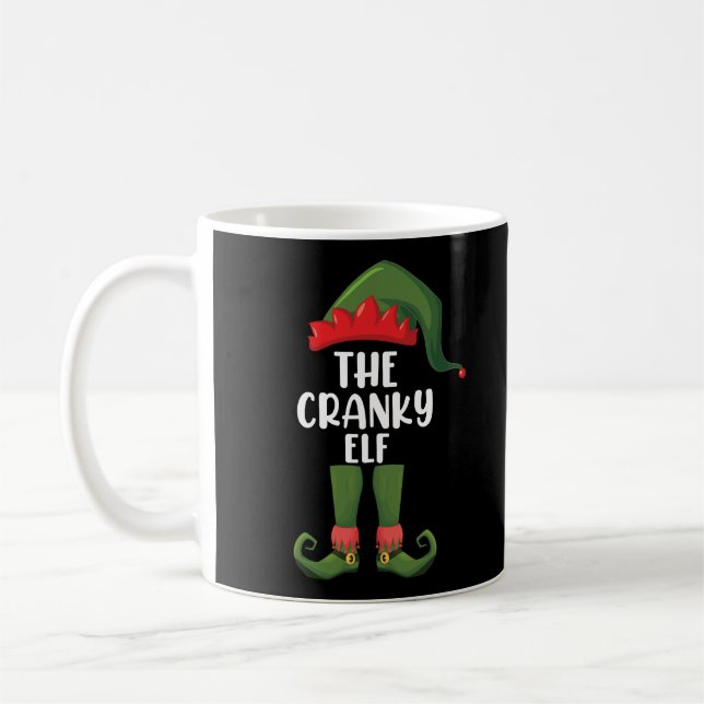 Tvär Elffamilj Matchande Grupp Jul Kaffemugg (Vänster)