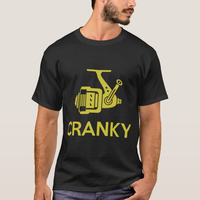 Tvär fiskerirulle med humor t shirt (Framsida)