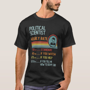 Tvåraktsjobb för politisk vetenskap T-Shirt Retro