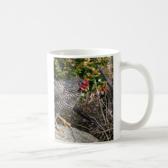 Tvärbandad Plymouth Rock höna Kaffemugg (Höger)