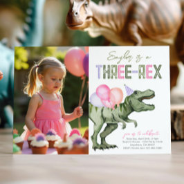 Tvårexdoxinbjudan till dinosaurier på födelsedagen inbjudningar
