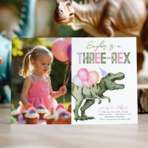 Tvårexdoxinbjudan till dinosaurier på födelsedagen inbjudningar
