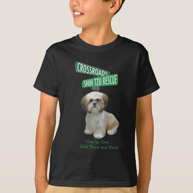 TvärgataShihTzu rädding T-shirt (Framsida)