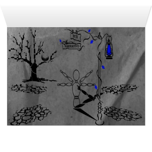 Tvärgator av berättar- & sanning OBS kort (Insidan Horizontal (UnderSidan))