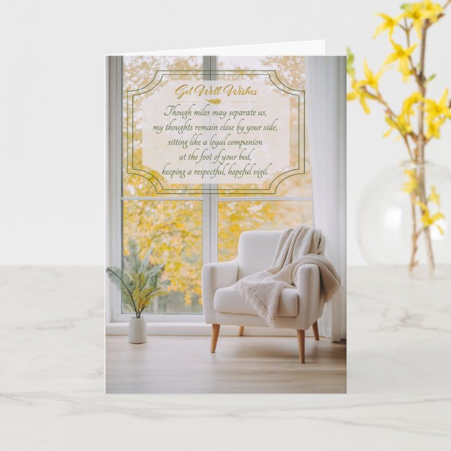 Tvärs över milerna sentimental och varm gott nytt kort (Gul blomma)