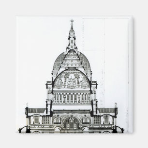 Tvärsnitt av Sts Paul domkyrka Magnet
