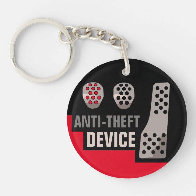 Tvåsidig ANTITEEFT MANUAL KEYCHAIN (Framsidan)