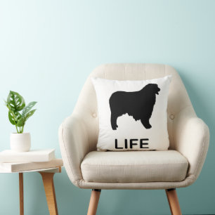 tvåsidig australian shepherd-tillvaro kudde