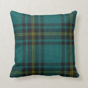 Tvåsidig Blått-Grönt Tartan Kudde