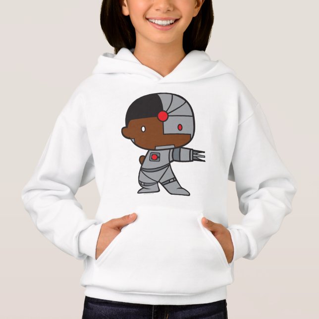 Tvåsidig Chibi Cyborg T-shirt (Framsida)